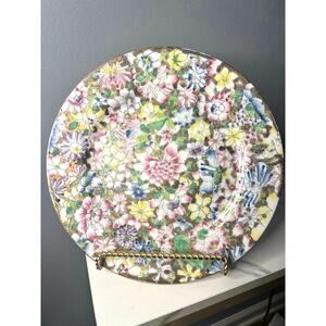 Princess House Hand-Painted Floral Gold Gilt Charger Plate – Hong Kong Porcelain